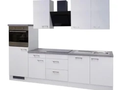 Clearance Küchenzeile Joelina 280 cm Weiß Einbauküchen|Kühlschränke