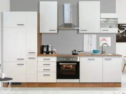 Discount Flex-Well Exclusiv Küchenzeile Vintea 270 cm Magnolia-Lancelot Oak