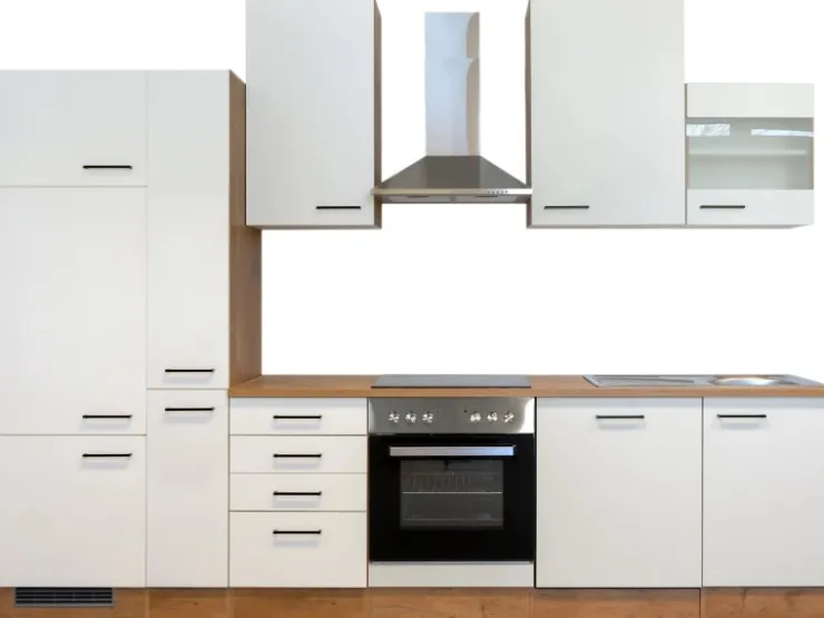 Discount Flex-Well Exclusiv Küchenzeile Vintea 270 cm Magnolia-Lancelot Oak