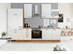 Discount Flex-Well Exclusiv Küchenzeile Vintea 270 cm Magnolia-Lancelot Oak