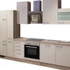 Flex-Well Exclusiv Einbauküchen|Kühlschränke<Küchenzeile Orlando 310 cm Kaschmir Glanz - Sonoma Eiche