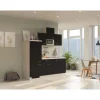 Clearance Küchenzeile Lara 210 cm Anthrazit - San Remo Eiche Single-Küchen|Kochfelder