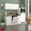 Hot Küchenzeile Joelina 210 cm Weiß matt Single-Küchen|Einbauküchen