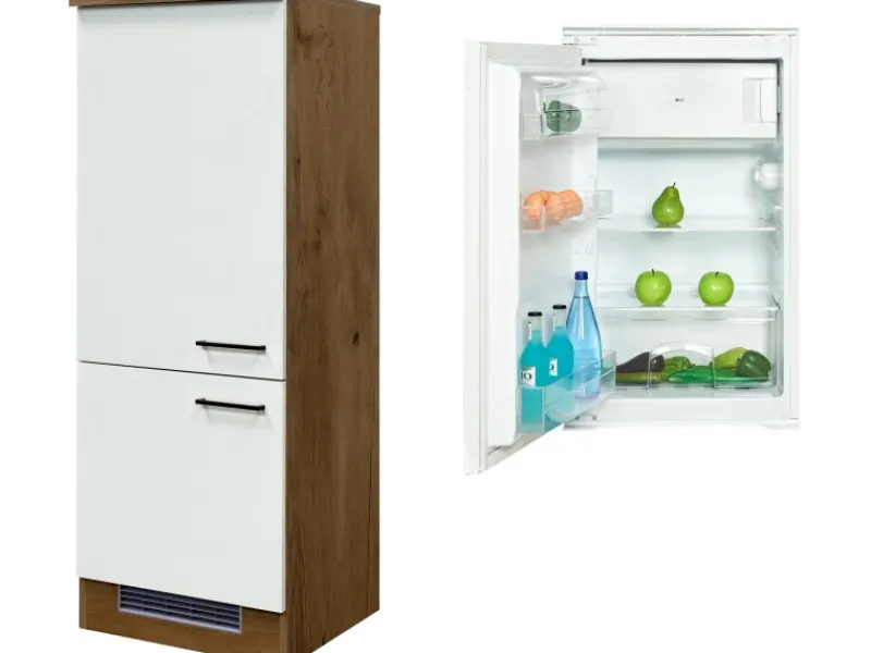 Outlet Kühlschrank-Einbauschrank Vintea mit Kühlschrank EEK: F Kühlschränke