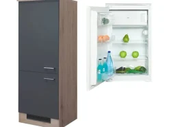 Clearance Flex-Well Exclusiv Kühlschrank-Einbauschrank Morena mit Kühlschrank EEK: F