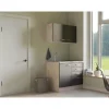 Outlet Miniküche Morena 100 cm Basaltgrau matt - San Remo Eiche Miniküchen|Kühlschränke