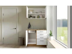 Best Flex-Well Exclusiv Miniküche Vintea 100 cm Magnolia matt - Lancelot Oak