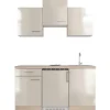 Best Flex-Well Exclusiv Singleküche Orlando 150 cm Kaschmir Glanz - Sonoma Eiche