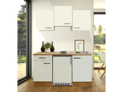 Flex-Well Exclusiv Single-Küchen|Pantryküchen<Singleküche Vintea 150 cm Magnolia-Lancelot Oak