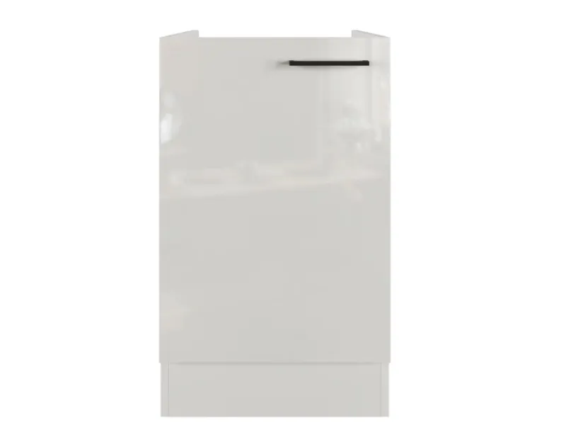 New Spülenschrank SPU 50 Lund 50cm Lichtgrau glänzend-Rauchgrau Küchenschränke