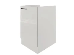 New Spülenschrank SPU 50 Lund 50cm Lichtgrau glänzend-Rauchgrau Küchenschränke