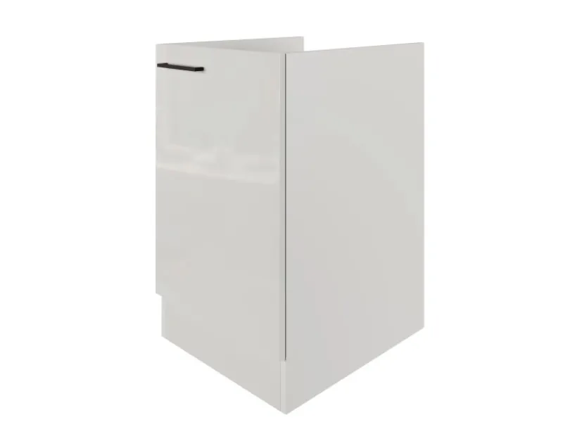 New Spülenschrank SPU 50 Lund 50cm Lichtgrau glänzend-Rauchgrau Küchenschränke