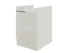New Spülenschrank SPU 50 Lund 50cm Lichtgrau glänzend-Rauchgrau Küchenschränke
