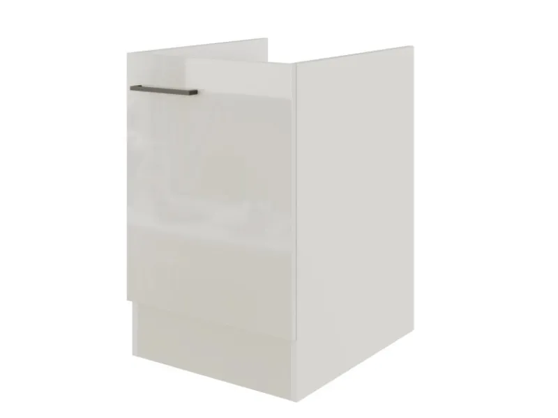 New Spülenschrank SPU 50 Lund 50cm Lichtgrau glänzend-Rauchgrau Küchenschränke