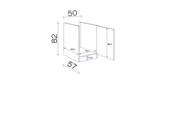 New Spülenschrank SPU 50 Lund 50cm Lichtgrau glänzend-Rauchgrau Küchenschränke