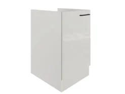 New Spülenschrank SPU 50 Lund 50cm Lichtgrau glänzend-Rauchgrau Küchenschränke