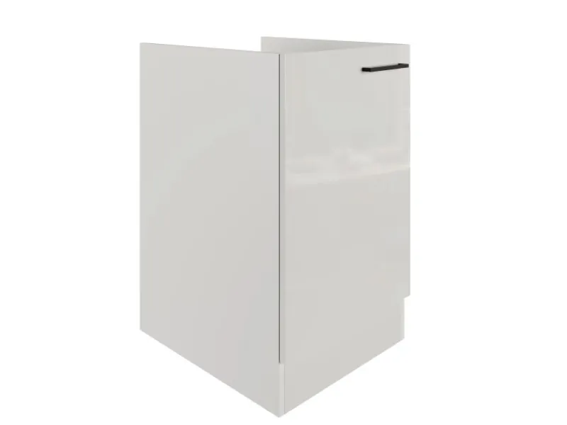 New Spülenschrank SPU 50 Lund 50cm Lichtgrau glänzend-Rauchgrau Küchenschränke