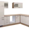 Flex-Well Exclusiv Winkelküche Orlando 280 cm ohne E-Geräte Kaschmir Glanz