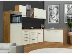 Hot Winkelküche Vintea 280x170 cm Magnolia-Lancelot Oak Winkelküchen|Kühlschränke