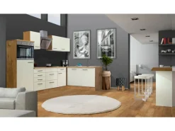 Hot Winkelküche Vintea 280x170 cm Magnolia-Lancelot Oak Winkelküchen|Kühlschränke