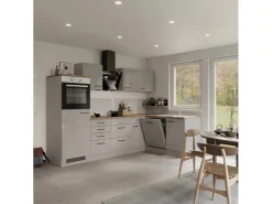 Sale Flex-Well Exclusiv Winkelküche Lund 280 x 170 cm Lichtgrau glänzend-Rauchgrau