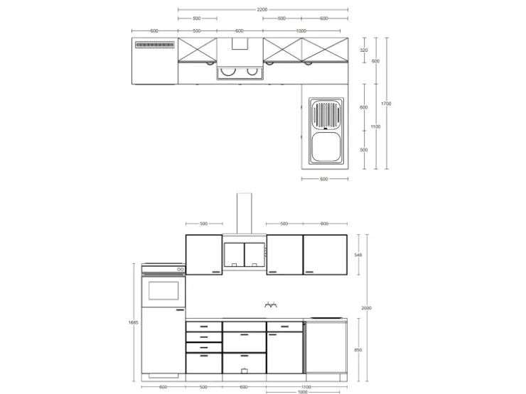 Sale Flex-Well Exclusiv Winkelküche Lund 280 x 170 cm Lichtgrau glänzend-Rauchgrau