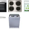 Outlet Küchengeräte-Set 4 Herd Kühlschrank Geschirrspüler + Dunstabzugshaube Backöfen|Herde