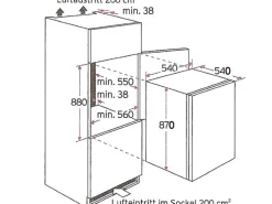 Outlet Küchengeräte-Set 1 mit Einbauherd und Einbaukühlschrank Backöfen|Herde
