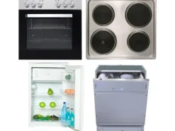 Flex-Well Backöfen|Kühlschränke<Küchengeräte-Set 2 mit Einbauherd Einbaukühlschrank + Geschirrspüler