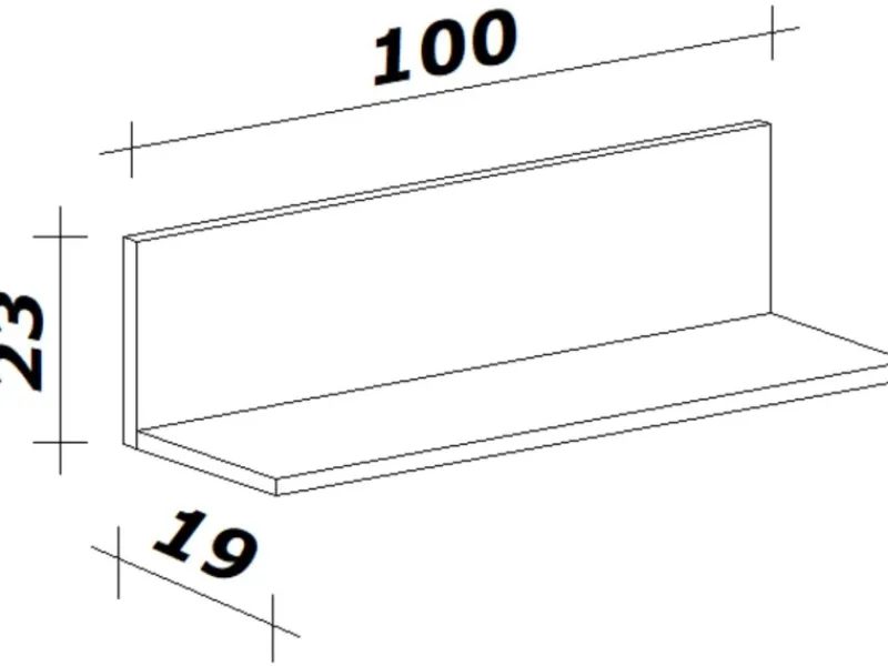 Outlet Flex-Well Küchen-Wandregal Lucca 100 cm Platinblau Küchenregale