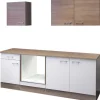 Clearance Flex-Well Classic Flex-Well Küchenzeile 210 cm ohne E-Geräte Florida Weiß - Sonoma Eiche