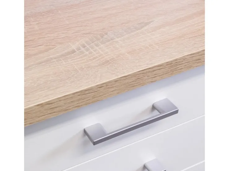 Clearance Flex-Well Classic Flex-Well Küchenzeile 210 cm ohne E-Geräte Florida Weiß - Sonoma Eiche