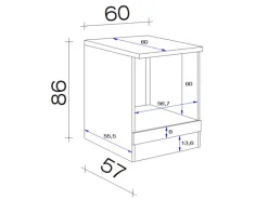 Clearance Flex-Well Küchenzeile Lara 270 cm Anthrazit San Remo Eiche hell Winkelküchen|Einbauküchen