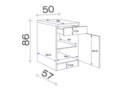 Clearance Flex-Well Küchenzeile Lara 270 cm Anthrazit San Remo Eiche hell Winkelküchen|Einbauküchen