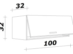 Flex-Well Classic Küchenschränke<Flex-Well Klappen-Küchen-Oberschrank Lucca 100 cm Weiß