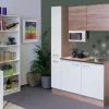 Outlet Flex-Well Classic Flex-Well Singleküche 130 cm Florida Weiß-Sonoma Eiche