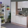 Flex-Well Exclusiv Single-Küchen|Pantryküchen<Flex-Well Singleküche 150 cm Orlando Kaschmir Glanz-Sonome Eiche