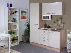 Discount Flex-Well Exclusiv Flex-Well Singleküche 150 cm Orlando Kaschmir Glanz-Sonome Eiche
