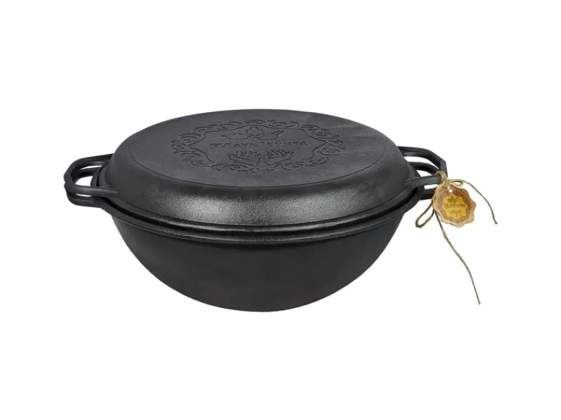 Online Utschak Set MultiFlame mit Kazan 12L und Grilldeckel aus Gusseisen Pfannen
