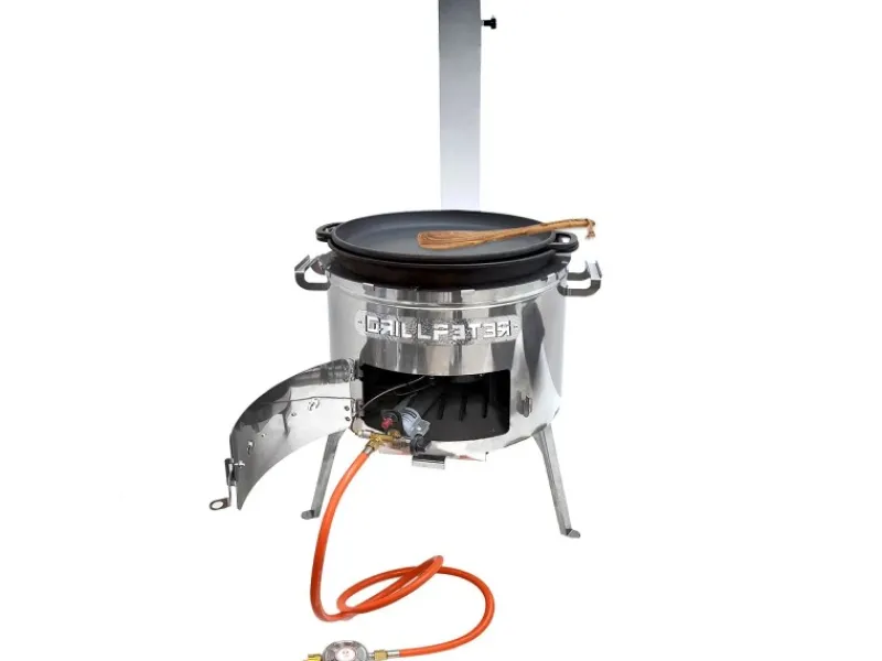 Outlet Utschak Set MultiFlame mit Kazan 15L und Deckel-Pfanne aus Gusseisen Pfannen