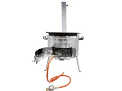 Outlet Utschak Set MultiFlame mit Kazan 15L und Deckel-Pfanne aus Gusseisen Pfannen