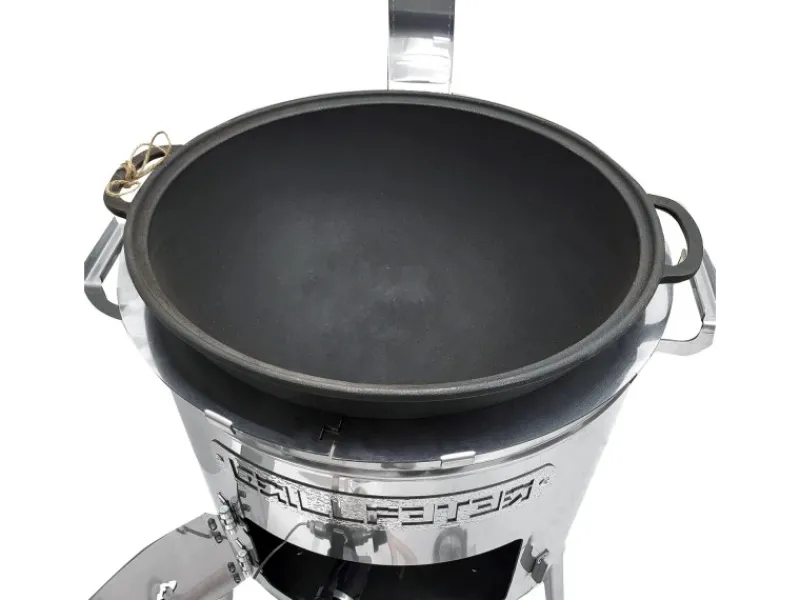 Outlet Utschak Set MultiFlame mit Kazan 15L und Deckel-Pfanne aus Gusseisen Pfannen