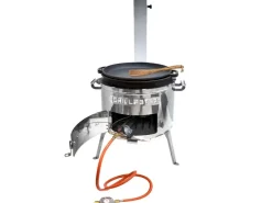 Discount Grillpeter Utschak Set MultiFlame mit18l Kazan und Pfanne-Deckel aus Gusseisen