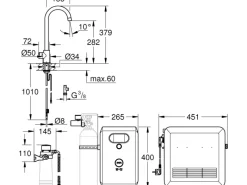 New Blue Professional C-Auslauf Set Wassersysteme