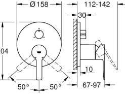 Best Einhandbatterie mit 3-Wege-Umstellung Lineare Einhebelmischer