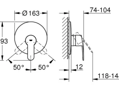 Discount Grohe Einhand-Brausebatterie Essence für Unterputz Cool Sunrise