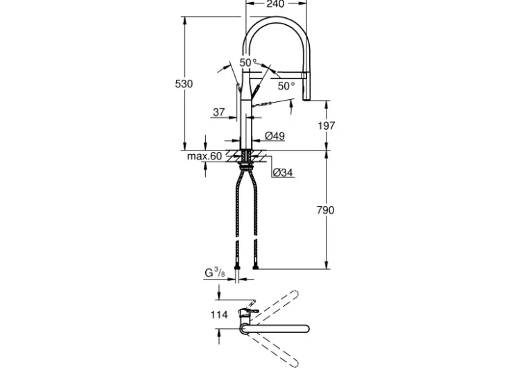 Clearance Grohe Einhand-Küchenarmatur Essence Chrom