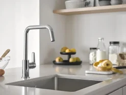 Clearance Grohe Einhand-Spültischbatterie Start 1/2" Niederdruck mit hohem Auslauf Silber