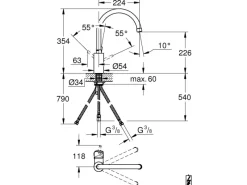 Clearance Einhand-Spültischbatterie Concetto Chrom 1/2" Einhebelmischer