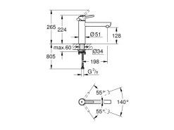 Einhand-Spültischbatterie Concetto Chrom mit entnehmbarer Armatur Einhebelmischer